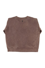 'Sweet' print Sweatshirt in Faded Brown