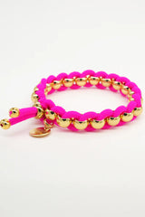 Tissés Scrunchie Bracelet in Fuchsia