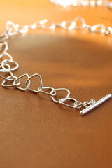 Triangle Link Chain in Silver