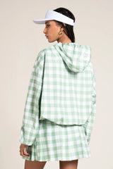 Darius Bomber in Green Gingham