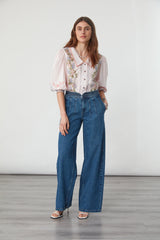 Zena Top in Indigo Coral
