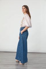 Zena Top in Indigo Coral