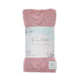 Aran Knit Throw in Pink Dusk