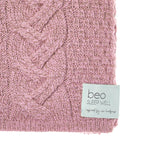 Aran Knit Throw in Pink Dusk